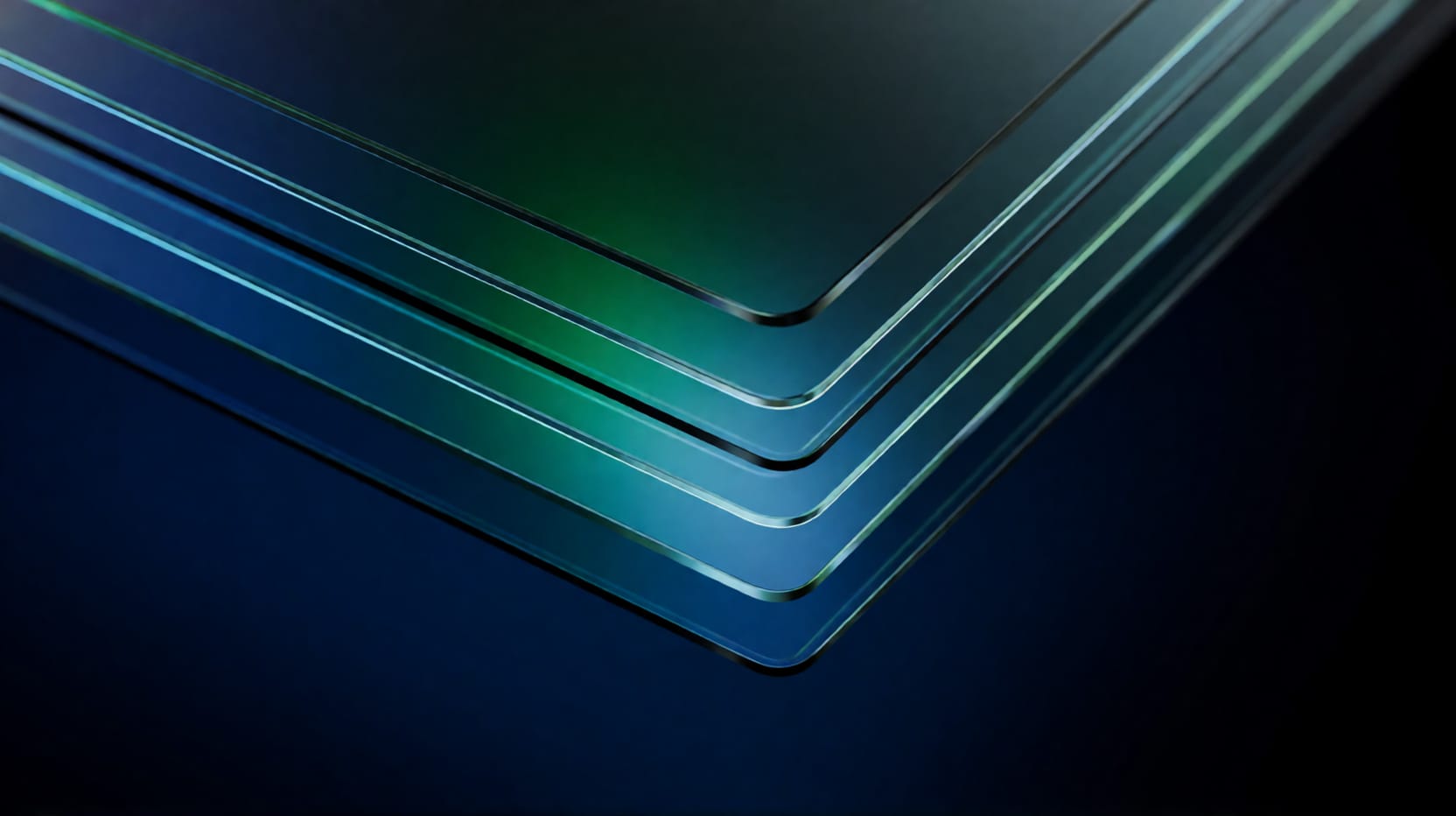 Layered translucent panes with light passing through